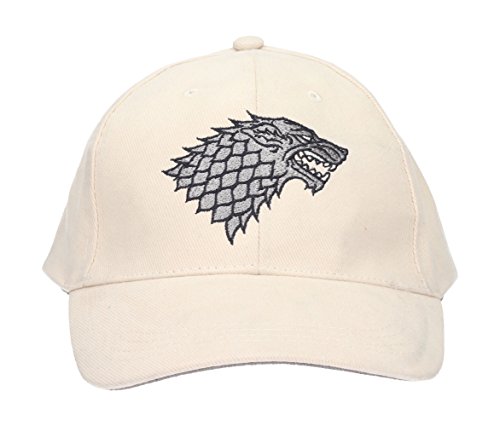 Casquette Blanche Game of Thrones Stark ajustable accessoire de mode unisexe en coton