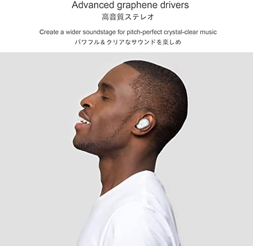 Amazon Brand - Eono wireless earbuds Eonobuds 1 wireless bluetooth earphones with Clear Sound, IPX7 Waterproof, USB C charging, Bluetooth Headphones in Ear for Work, Home Office (white)