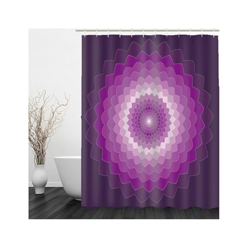 Rideau de douche violet en tissu polyester de qualité supérieure - 2