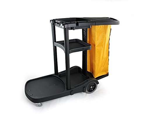 Farag Janitorial Commercial Housekeeping cart Janitorial cart with Cover and Vinyl Bag, L
