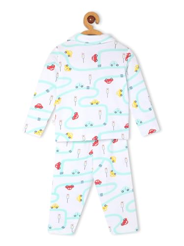 Image of The Mom Store Kids Cotton Night Suit for Boys and Girls | Soft Breathable Night Dress for Kids Boys and Girls | Printed Nightsuit Pajama Set | Comfortable All-Season Sleepwear for Daily Use
