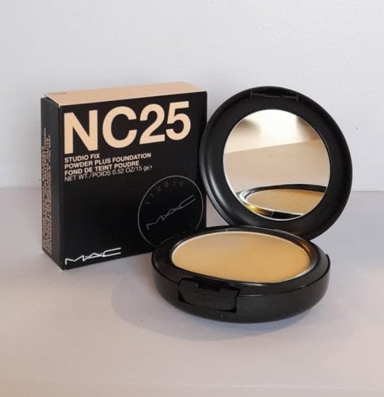 QQ Show Studio Fix Powder Plus Matte Full Coverage Foundation Compact for All Skin Types (NC 25, 15 g)