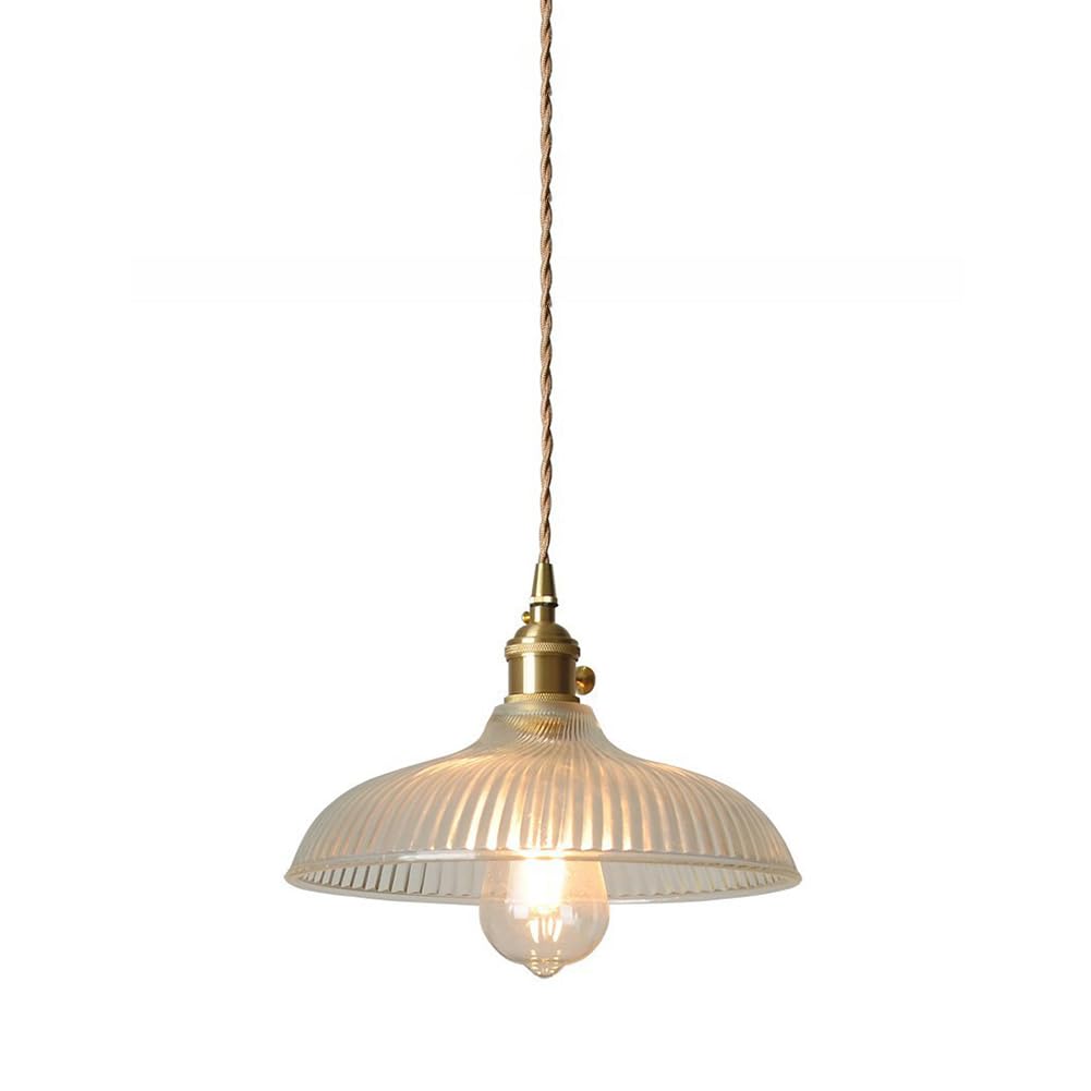 Nowoczesna lampa wisząca z przezroczystego szkła, w stylu vintage, idealna na wyspę kuchenną, stół jadalny, blat barowy lub wejście.