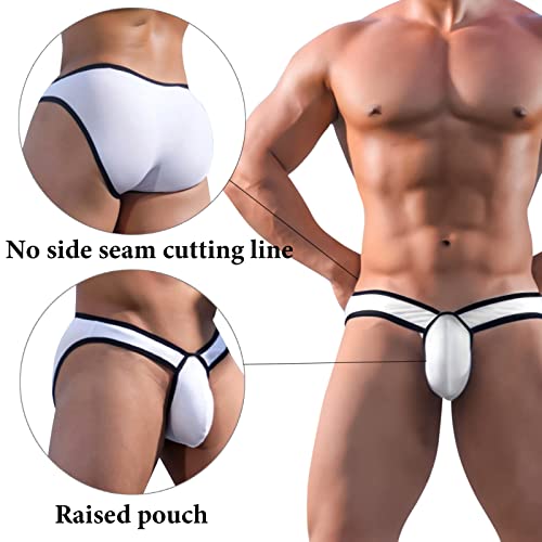 Meshal Men's Cotton Low Rise Briefs Soft Breathable Bulge Pouch Sexy Underwear2
