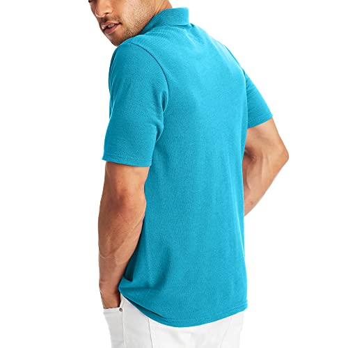 Image of Hanes Men's X-Temp Short Sleeve Polo Shirt, Midweight Men's Shirt