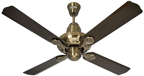 Image of Surya Imperia 1200MM Ceiling Fans | for up-beat Living rooms, Bedrooms, Dens, Common Areas, Home and Office (Antique Brass)