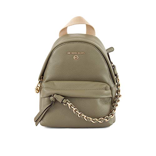 Michael Kors Mochila Slater Extra Small de piel verde militar