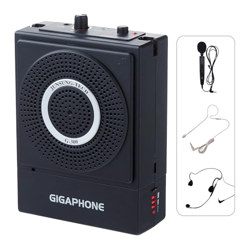 L}CN ^g GIGAPHONE G300 40W Portable & Compact Loud Voice Amplifier with Microphones ubN