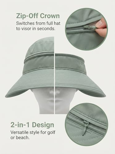 Visera solar para mujer 2 en 1 con protección UV miniatura 6