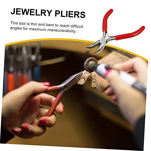 Pince à bec courbé pour création de bijoux et ateliers de perlage créatifs à la maison