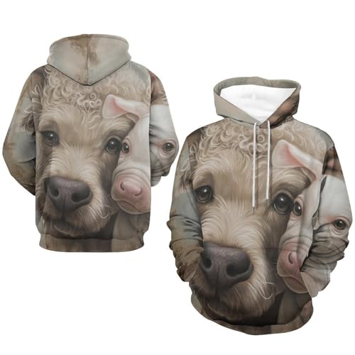 Sweat à capuche vache blanche fini les pulls froids et inconfortables