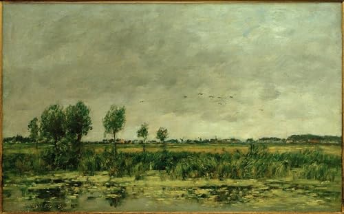 Impresión en lienzo premium de Moro a Honfleur, arte fino de Eugene Boudin 60x90