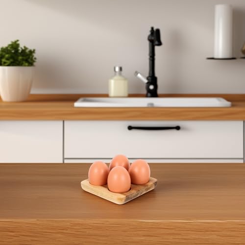 Soporte para Huevos de Madera Marrón con Acabado Artesanal de Lujo 5