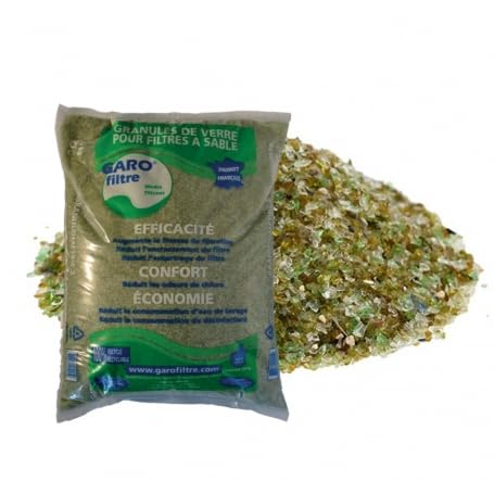 garofiltre- Cristal Filtro para piscinas (Arena de Cristal). De Tanto en el filtro de la piscina al posto la arena. Saco de 20 kg. granulada Fine 0,7 – 1,3 mm.