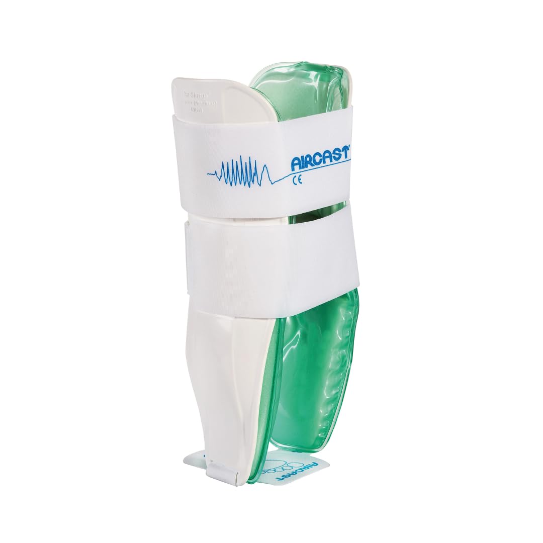 Tobillera Aircast Air-Stirrup en diferentes tamaños para izquierda o derecha – 1 pieza – estabilización lateral con plena capacidad de carga y movimiento reducido (derecha, L)