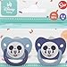 Imagen de SET 2 CHUPETES TETINA ANATOMICA SILICONA 0 A 6 M CON FUNDA MICKEY MOUSE FULL OF SMILES