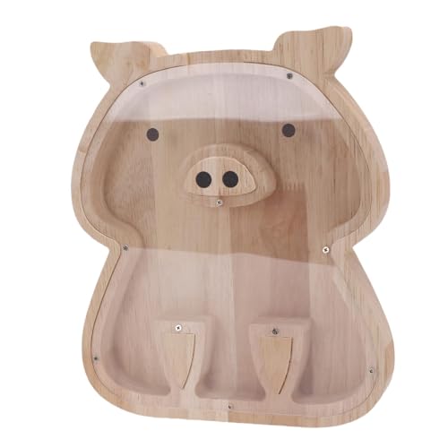 Tirelire en bois avec panneau acrylique personnalisable pour visualiser l'épargne - 2