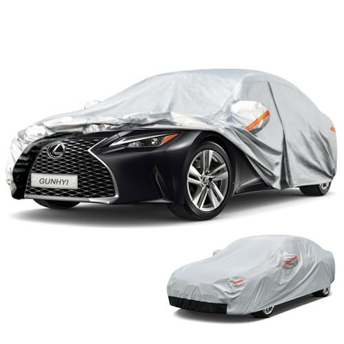 Image of GUNHYI 6 Layer Car Cover Custom Fit Lexus is IS250 IS300 IS350 (2005-2014) Waterproof All Weather, Heavy Duty Outdoor Snow Sun Rain Uv Protection (Ships from US Warehouse, Delivery 3-8 Days)