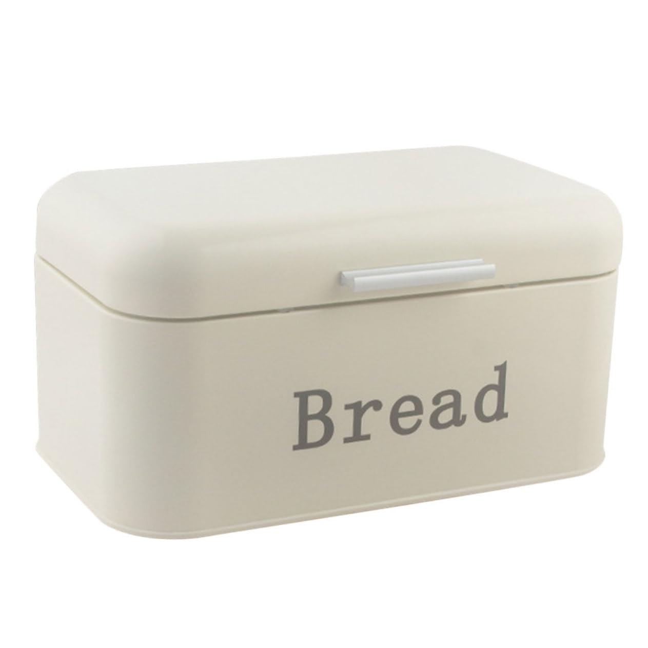 DECHOUS Caja de Pan y Prevención de Humedad para Organización de Cocina de Metal Beige Tapa Abatible Recipiente para Almacenar Pan en Encimera