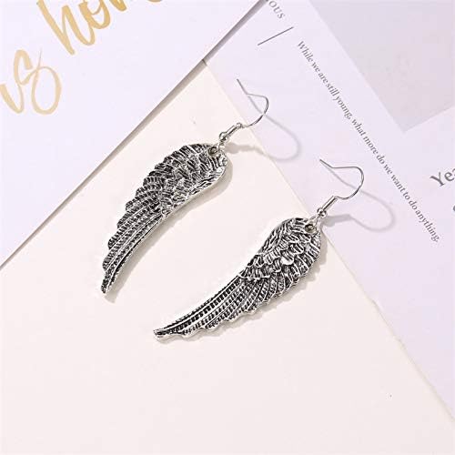 KaFu Vintage Angel Wing Earrings Silver Plated Long Angel Feather Charm Dangle Drop tassel Earring for Women Girls Jewelry Gifts - Image 6