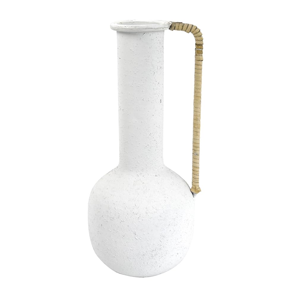 All Chic Metal Flower Vase White Jug Vases for Flowers Flower Vase White Jug Vase Decorative Jug Vase Vintage vase