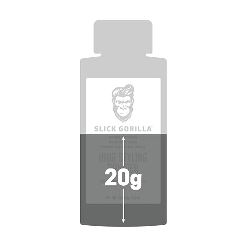 Miniatura 9 de Polvo de peinado Slick Gorilla para hombre 0.70 oz (20ml), polvo texturizante, acabado mate, 24 horas de duración todo el día, añade volumen y