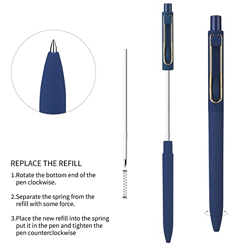 Wy Wenyuan Ballpoint Pens, Pens Fine Point Smooth Writing Pens, Nice Teacher Pens For Journaling, Black Ink 1.0 Mm Pens Office Desk Accessories, Aesthetic Gift School Office Supplies For Note Taking thumb #3