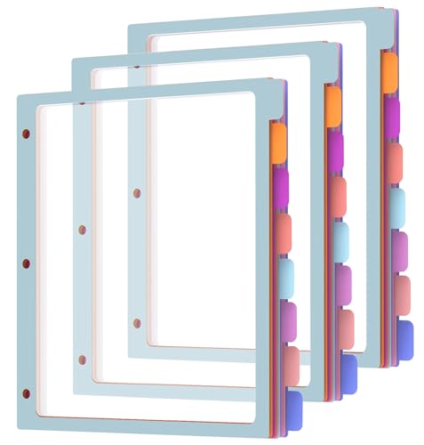 Intercalaires pour classeur 3 anneaux plastique format lettre avec onglets