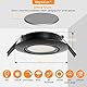 GeyouLux LED Einbaustrahler 230V Dimmbar 68mm 6W IP44 LED Spots 45° Schwenkbar 3000K Warmweiß Deckenspots für Badezimmer Küche Wohnzimmer Einbauspots Flach Einbauleuchten Schwarz 1er set