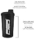 FSA Nutrition Protein Shaker 700 ml mit Messskala und Drehverschluss, für Diät- und Protein-Shakes, BPA frei Schwarz