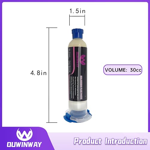 Image of 30cc No Clean Solder Flux Paste For Electronics With 2-pack 10Feet Solder Wick Spool