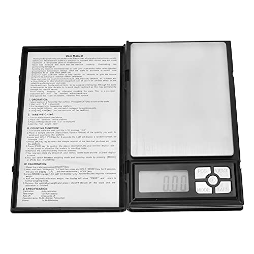 Báscula digital 2000g con pantalla LCD clara y 2 pilas AAA miniatura 5