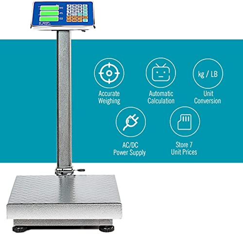 Báscula postal plegable FANTASK 660 lbs con pantalla LCD digital miniatura 5
