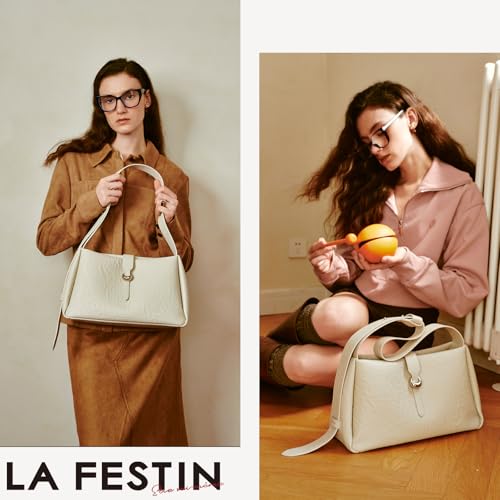 LA FESTIN Leather Purse Shoulder Bag for Women Large Capacity Crossbody Hobo Designer Tote with Adjustable Strap2