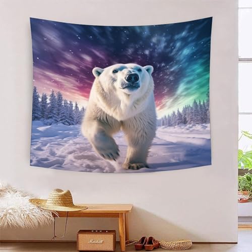 Tenture murale ours polaire 3D pour créer une ambiance cocooning dans votre chambre