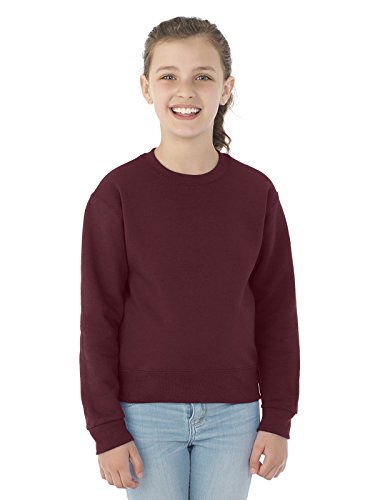 Jerzees Youth NuBlend Fleece Crewneck Sweatshirt-M (Maroon)