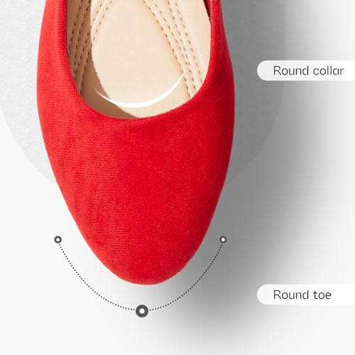 Image of Shupua Flats for Women Round Toe Black Ballet Flats Dressy Work Shoes | Comfortable Womens Ballerina Dress Shoes, Slip On Casual Office Loafers, Comfort, Business, Wedding, Formal, Low Heel, Ladies