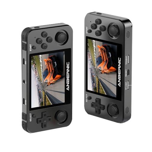 Whatsko RG351MP RK3326 ポータブルゲーム機 アルミニウム合金二人対戦対応 3Dジョイスティック 3.5インチOCAフル IPSスクリーン OpenSourceLinux システム搭載 3500mAh 64G (Black)