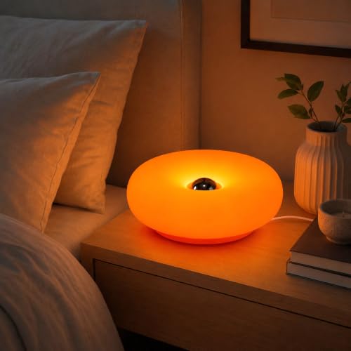 MIXL Donut Table Lamp Orange Acrylic Shade Ambient Lighting Decor