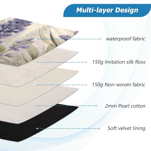 Funda para portátil retro lavanda para laptops de 13-14 pulgadas miniatura 4