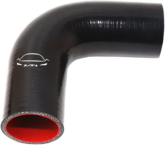 4-Ply Reinforced ID 90 Degree 2.5" Elbow Silicone Hose Coupler for Turbo/Intercooler/Piping (2.5'' BLACK)