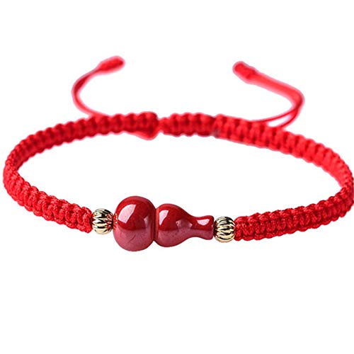 Bracelet en pierre de cinabre et fil rouge Feng Shui pour harmoniser votre quotidien