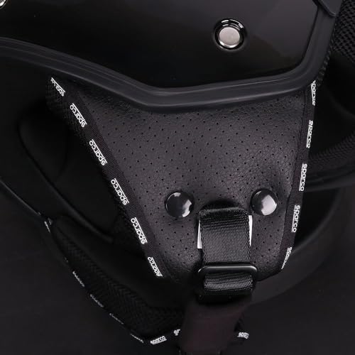 Sparco Riders 95144 Sparco Demi-Jet Helm mit Schirm für Motorräder, metallisch, mit ABS-Schale, Größe XL, SCHWARZ METALLIC