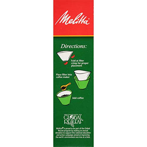 Melitta 4 Cone Coffee Filters, White, 100 Count (Pack of 6)