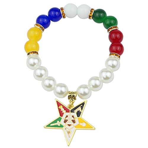 Scwasen OES Sorority Paraphernalia Gift Order of The Eastern Star Bracelet Necklace OES Bracelet Jewelry for Women Soror