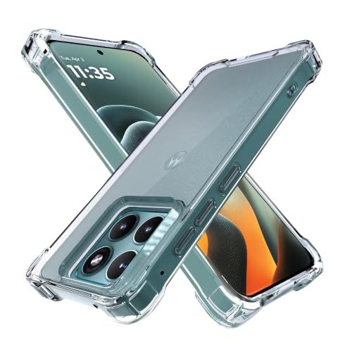 Image of CEDO Cover for Moto Edge 70 Fusion (5G) | Camera Protection Shockproof Bumper-Edge | 360 Degree Protection Acrylic Crystal Clear TPU+PC | Transparent Back Case Backcover (Transparent)