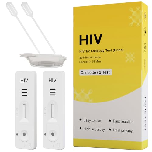 HIV Urin Selbsttest für Zuhause – 2er Set – Ergebnis in 15 Minuten – Einfache Anwendung ohne Blut – Diskreter Heimtest für zuverlässige Kontrolle