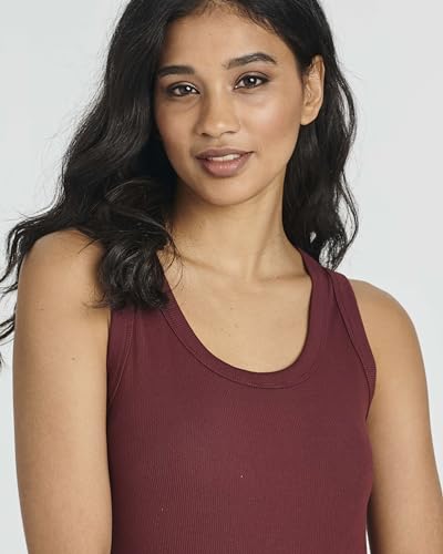 Image of Real Essentials 3 Pack: Women's Ribbed Knit Sleeveless Crew Neck Tank Casual Midi Shift Dress with Slit