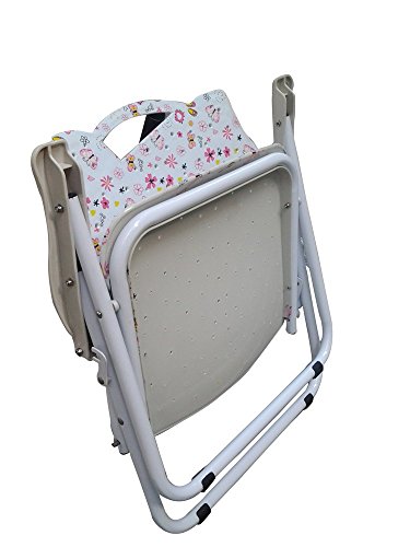 Image of AMAZE Foldable Kids Baby 1 Table-2 Chair Set-Multipurpose Study, Dining, Play, Writing & Craft Activity Table|Powder Coated Iron Frame, Portable & Space Saving- Pink Butterfly Print