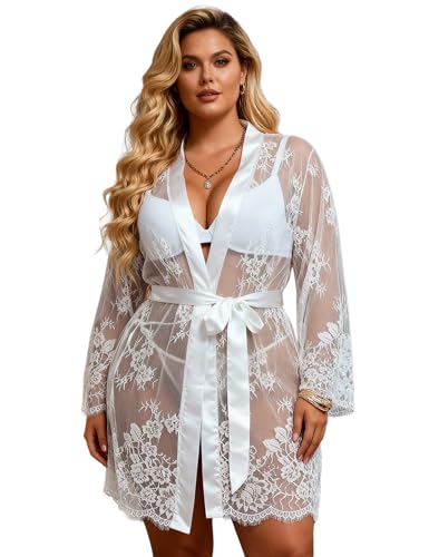 ohyeahlady Nuisette Sexy Femme Sensuelle Coquin Grande Taille Peignoir Erotique Dentelle...